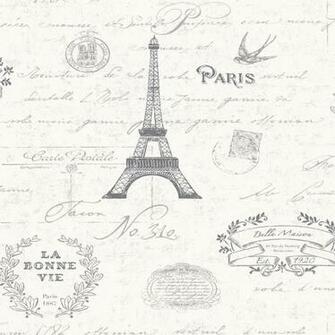 Decor Supplies Grey White Paris Calligraphy Kitchen