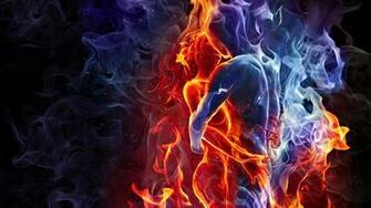Woman Silhouette Fire Smoke Desktop Wallpaper 3d Goodwp