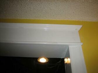 Cherry Wood Crown Molding Wallpaper Border Img