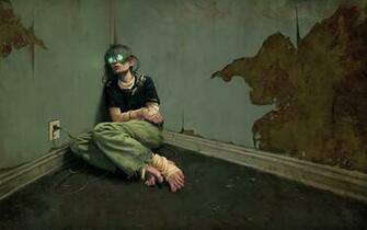 Stranded In A Corner Wallpaper Stock Photos