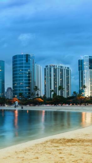 Waikiki After Sunset iPhone 5s Wallpaper