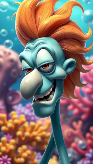 Handsome Squidward Wallpaper