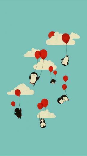 Flying Penguins The iPhone Wallpaper