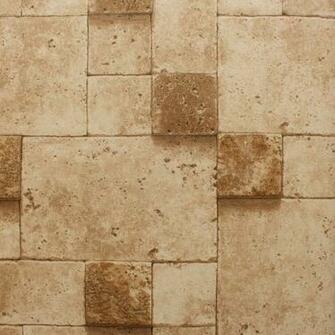 Roll 3d Real Look Realistic Brown Brick Stone Vinyl Wallpaper