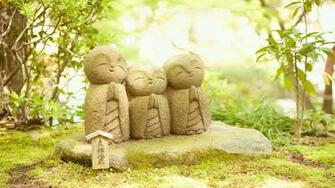 Zen Garden iPhone Wallpaper Buddha Statue