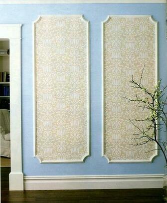 Framed Wall Panels Using Wallpaper