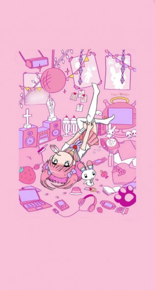 Cute Pink Girl Wallpaper