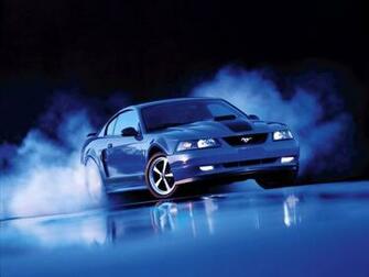 Desktop Wallpaper Of Blue Ford Mustang Computer