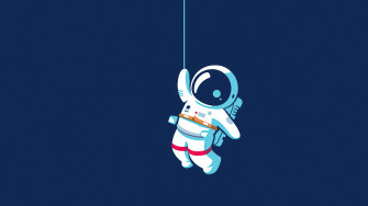 Astronaut Hanging On Moon 4k Wallpaper Resolution HD