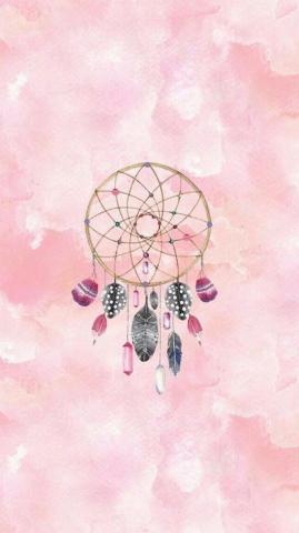 Colourful Dreamcatcher Cute Wallpaper Pink Background In