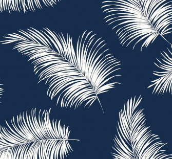 Nextwall Luxe Haven Sq Ft Navy Blue Vinyl Floral Self