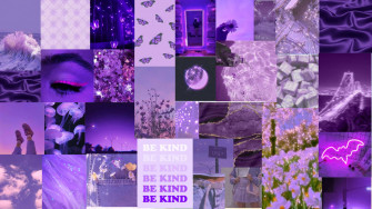 Purple Aesthetic Collage Wallpaper