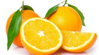 Wallpaper Oranges Cut Slice Leaves White