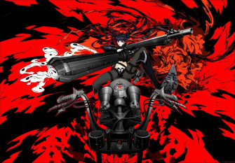 Enjoy Watching Your Favorite Anime On This Beautiful Red Aesthetic Laptop Wallpaper