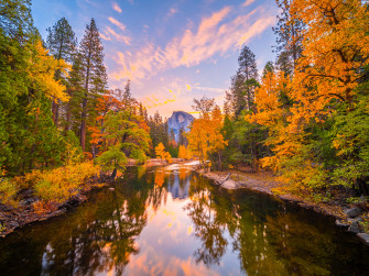 Pictures Yosemite Usa Autumn Nature Mountains Park Rivers
