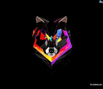 Abstract Colorful Lion Design Background HD