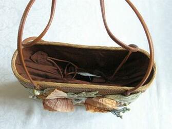 Mackenzie Childs Stunning Parchment Check Poppy Bag Purse Tote New