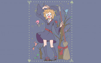Little Witch Academia Lotte Blue Wallpaper