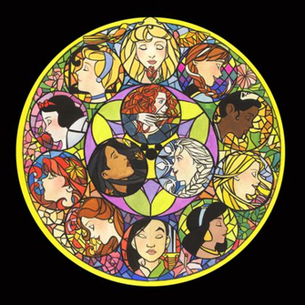 Disney Princesses Stained Glass By Kiasherria