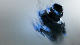 Wallpaper Halo Reach Noble Blue Flames