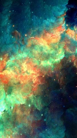 Nebula Cloud Colorful Sparks Abstraction Wallpaper