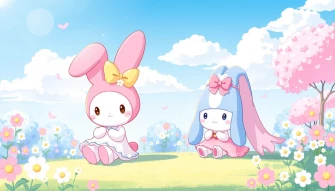 My Melody And Cinnamoroll Wallpaper