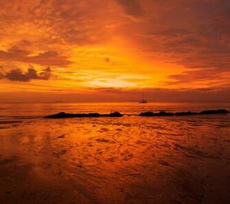Andaman Sunset Screensaver Wallpaper