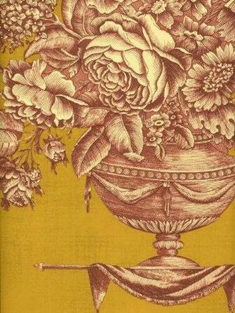 Wallpaper Key Pierre Deux French Country Gardenia Red Ochre Dpx24381w