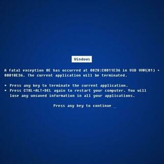 Blue Screen Of Death Desktop Wallpaper
