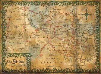 Hobbit Map Wallpaper Of The Shire Middle Earth