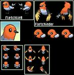 Fletchling And Fletchinder By Shirukiba