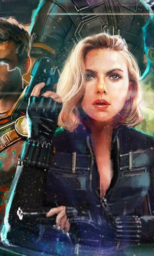 Black Widow iPhone Wallpaper Top
