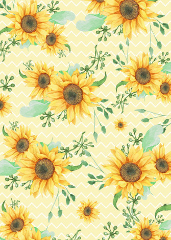 Pattern Sunflower Yellow Aesthetic Wallpaper