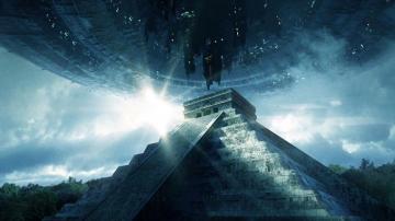 Wallpaper Pyramid Ufo Aliens Visit Contact
