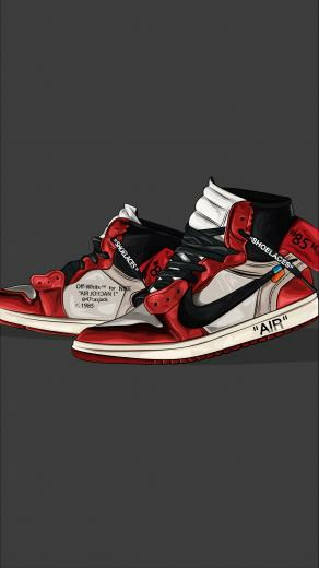 Off White X Air Jordan iPhone Wallpaper