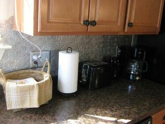 Fake It Frugal Punched Tin Backsplash