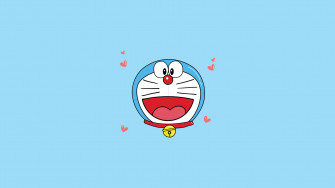 Doraemon Cute Minimalist 4k Wallpaper