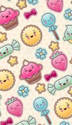 Background Cake Candy Cute Food Kawaii Paw Strawberry Tart
