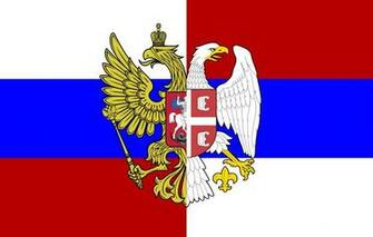 Wallpaper Flag Tricolor Coat Of Arms Russia Serbia