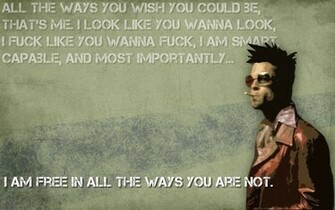 Club Brad Pitt Tyler Durden Quote HD Wallpaper Movies Tv