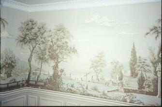 Zuber Et Cie Hand Blocked Borders Background Balustrade Niveaux
