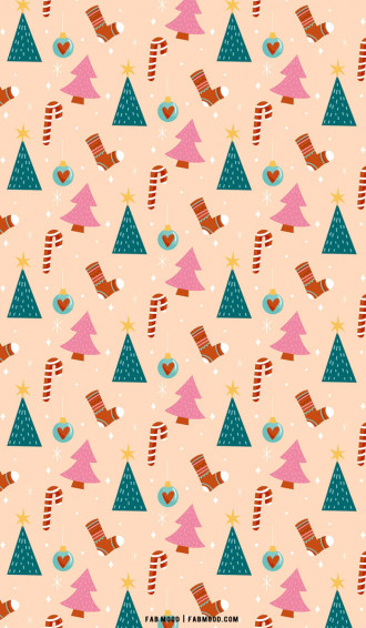 Christmas Aesthetic Wallpaper Pink Tree