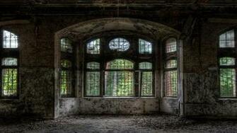 Interior Window Panes Abandoned Multiscreen Spaces Wallpaper