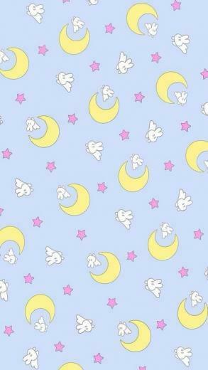 This Image Include Wallpaper Sailor Moon Cute Background And