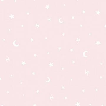 Galaxy Stars And Moons Wallpaper In Pink I Love