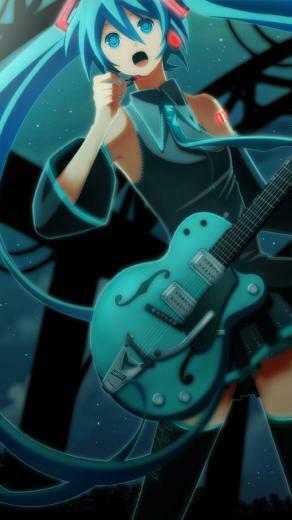 Hatsune Miku Guitar Wallpaper iPhone