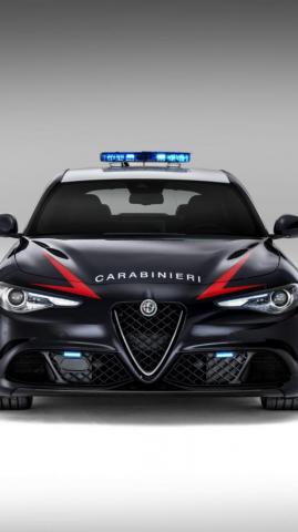 Wallpaper Alfa Romeo Giulia Quadrifoglio Carabinieri Police