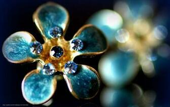Wallpaper Ring Precious Stones Blue Desktop