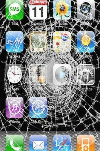Cracked Screen Wallpaper iPhone Creative Broken
