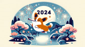 New Year Fireworks Corgi Dog 4k Wallpaper iPhone HD Phone 8540i